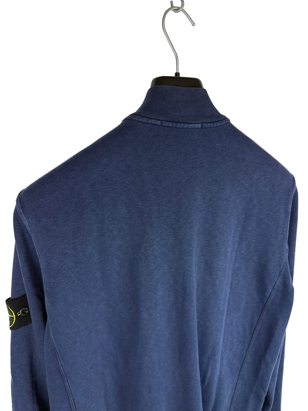Felpa blu a collo alto con zip Stone Island - Taglia L