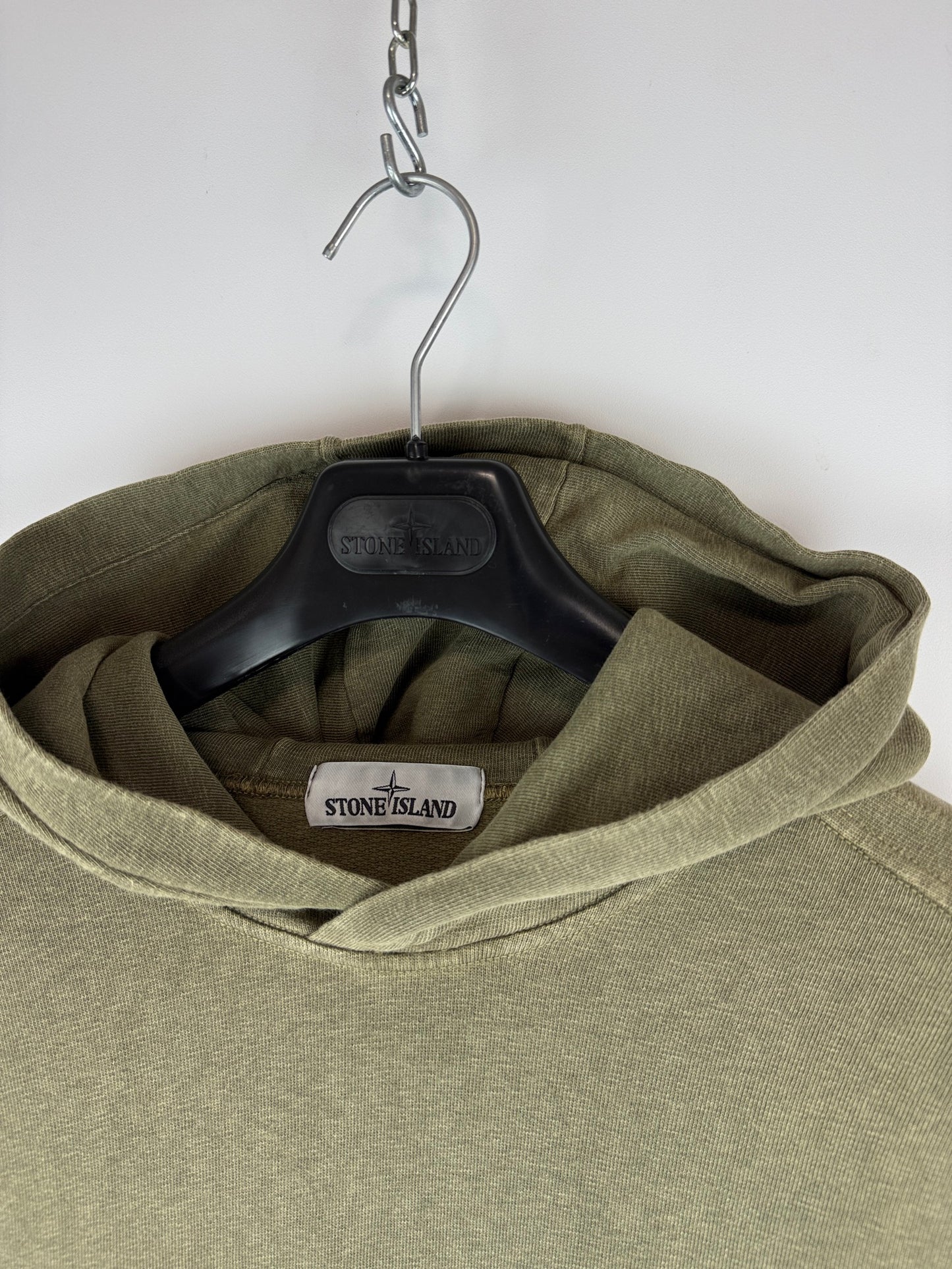 Felpa verde kaki con cappuccio Stone Island - Taglia XL