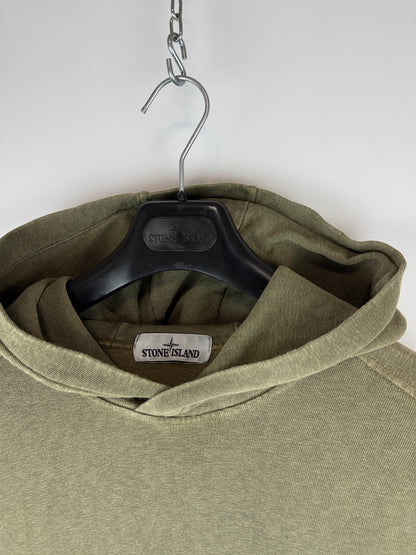 Felpa verde kaki con cappuccio Stone Island - Taglia XL