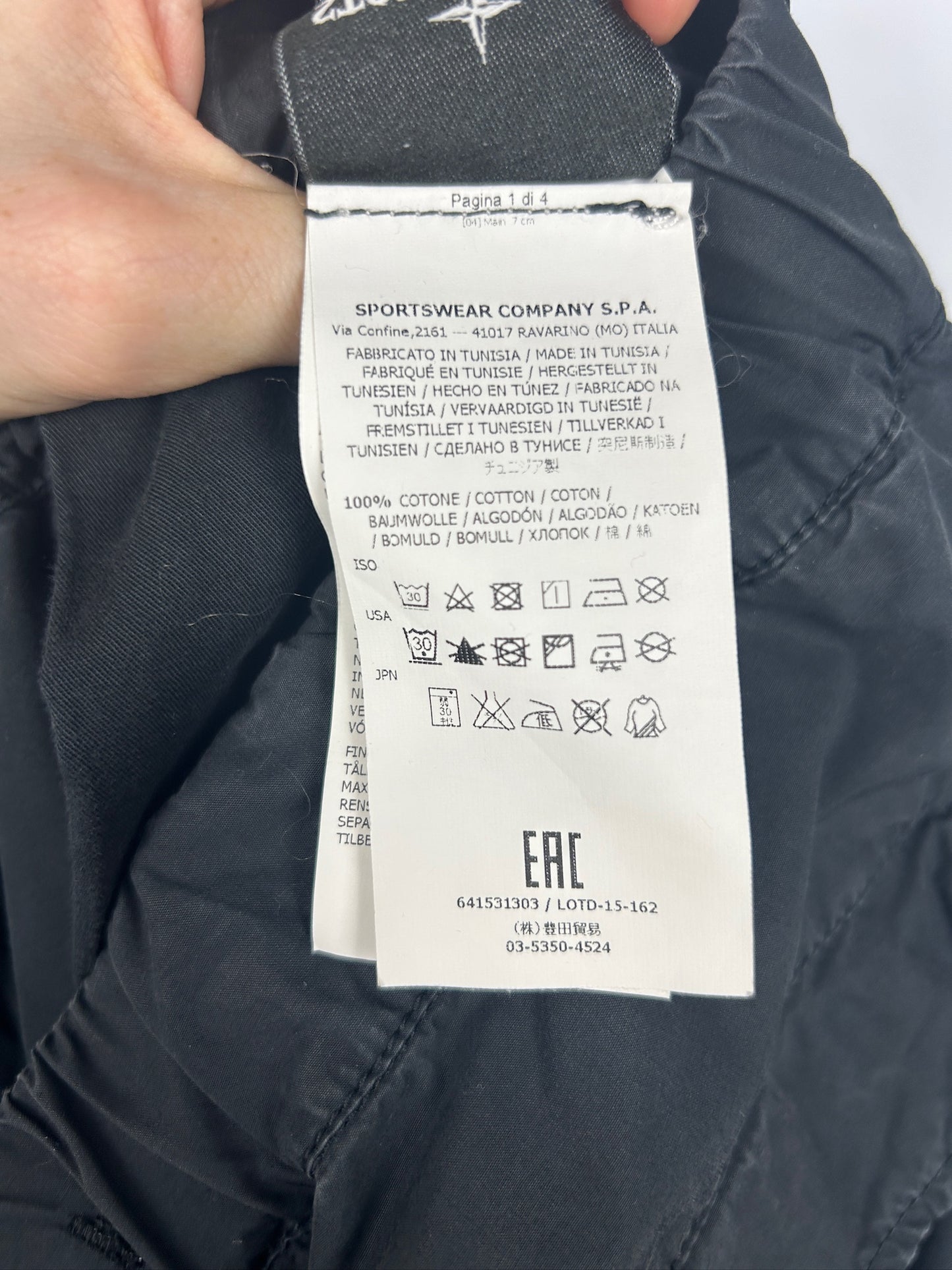 Pantaloni cargo neri Stone Island - Taglia W29