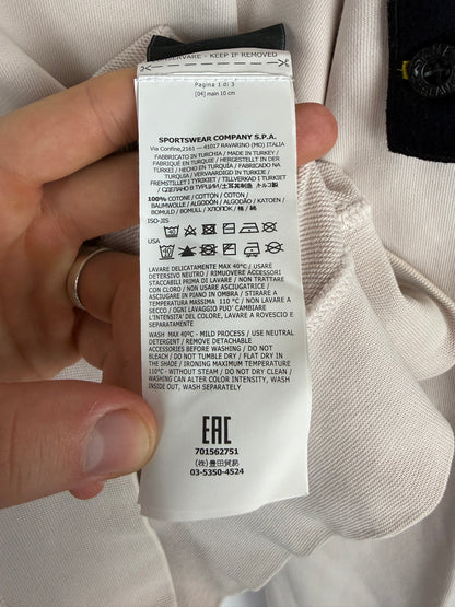 Felpa bianco panna Stone Island - Taglia L