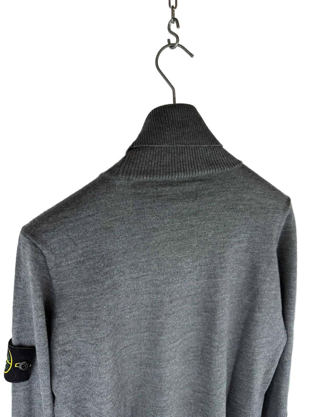 Maglione dolcevita grigio in 100% lana Stone Island - Taglia M