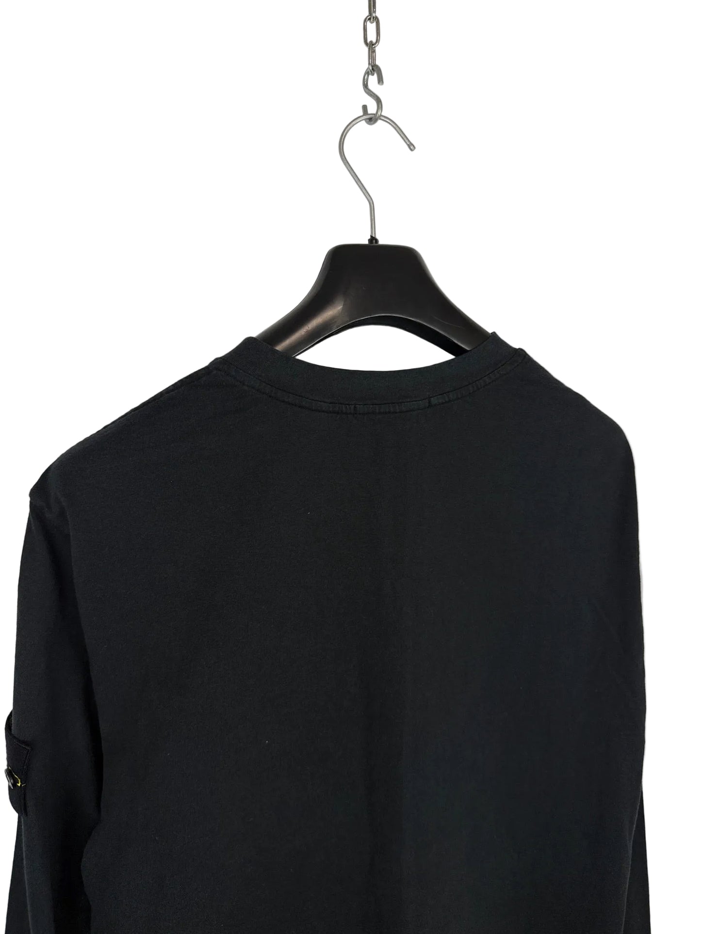 T-shirt a maniche lunghe nera con scollo a V Stone Island - Taglia XXL