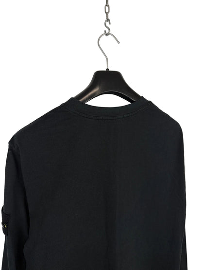 T-shirt a maniche lunghe nera con scollo a V Stone Island - Taglia XXL