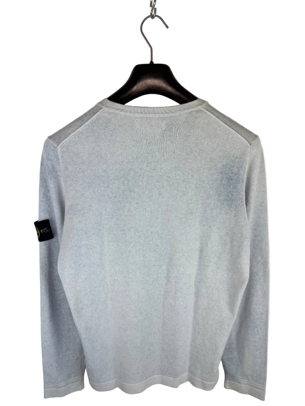 Maglione reversibile azzurro Hand Sprayed Reverse Colour Stone Island - Taglia L