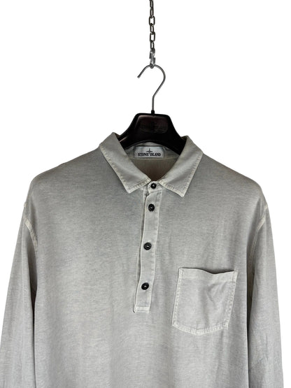 Polo grigia a maniche lunghe Stone Island - Taglia XXL