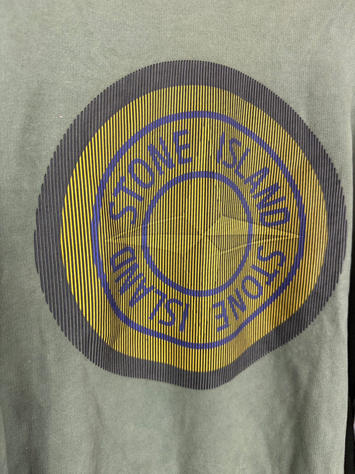 Felpa con logo in gomma 3D verde Stone Island - Taglia M