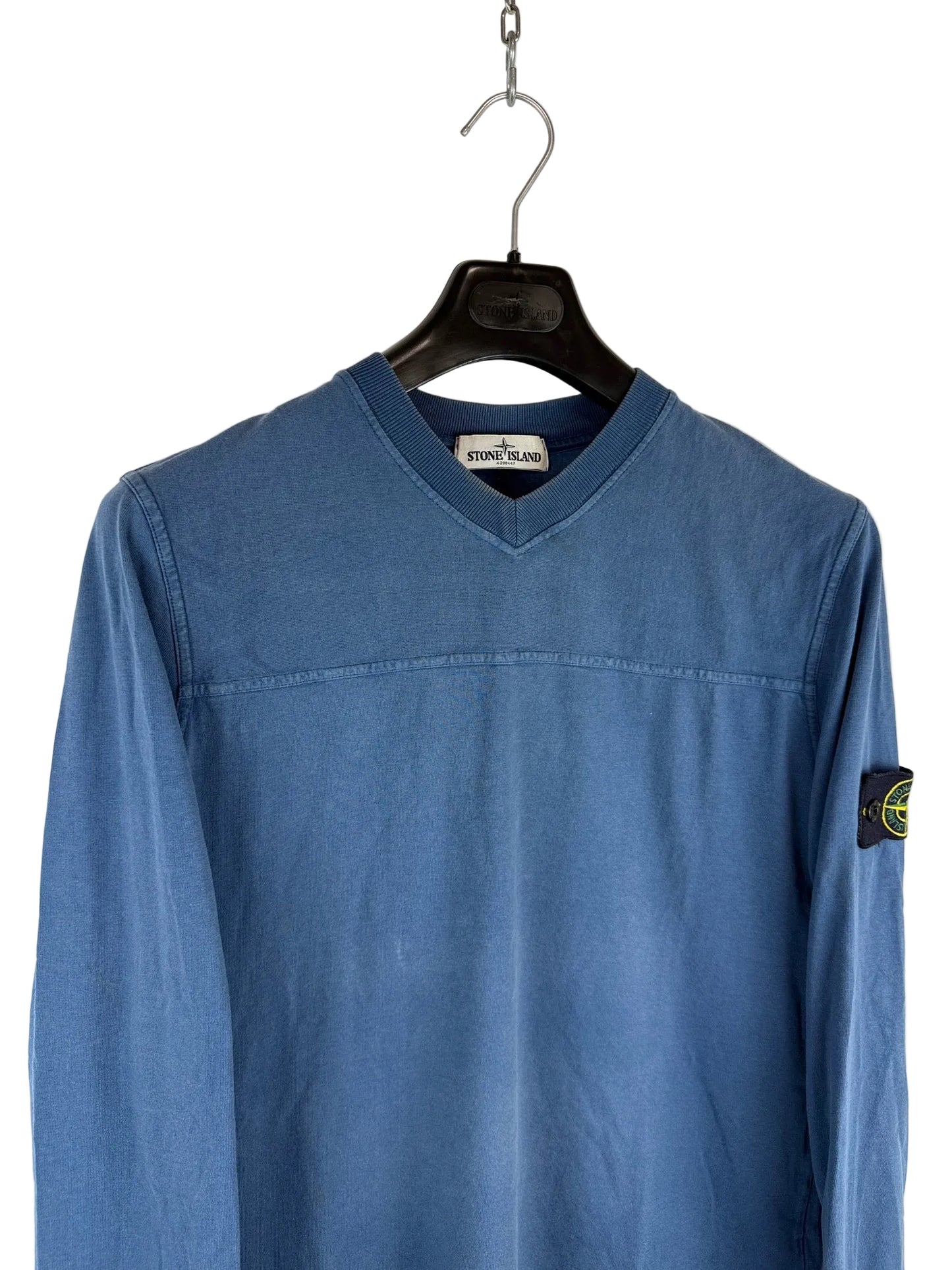 Maglioncino blu con scollo a V Stone Island - Taglia XL