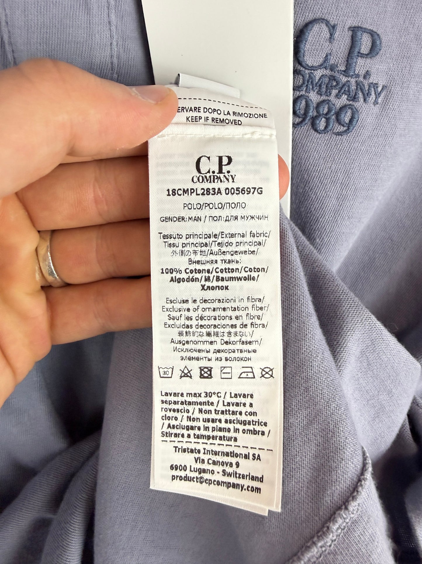 Polo viola C.P. Company (nuova con cartellino) - Taglia L