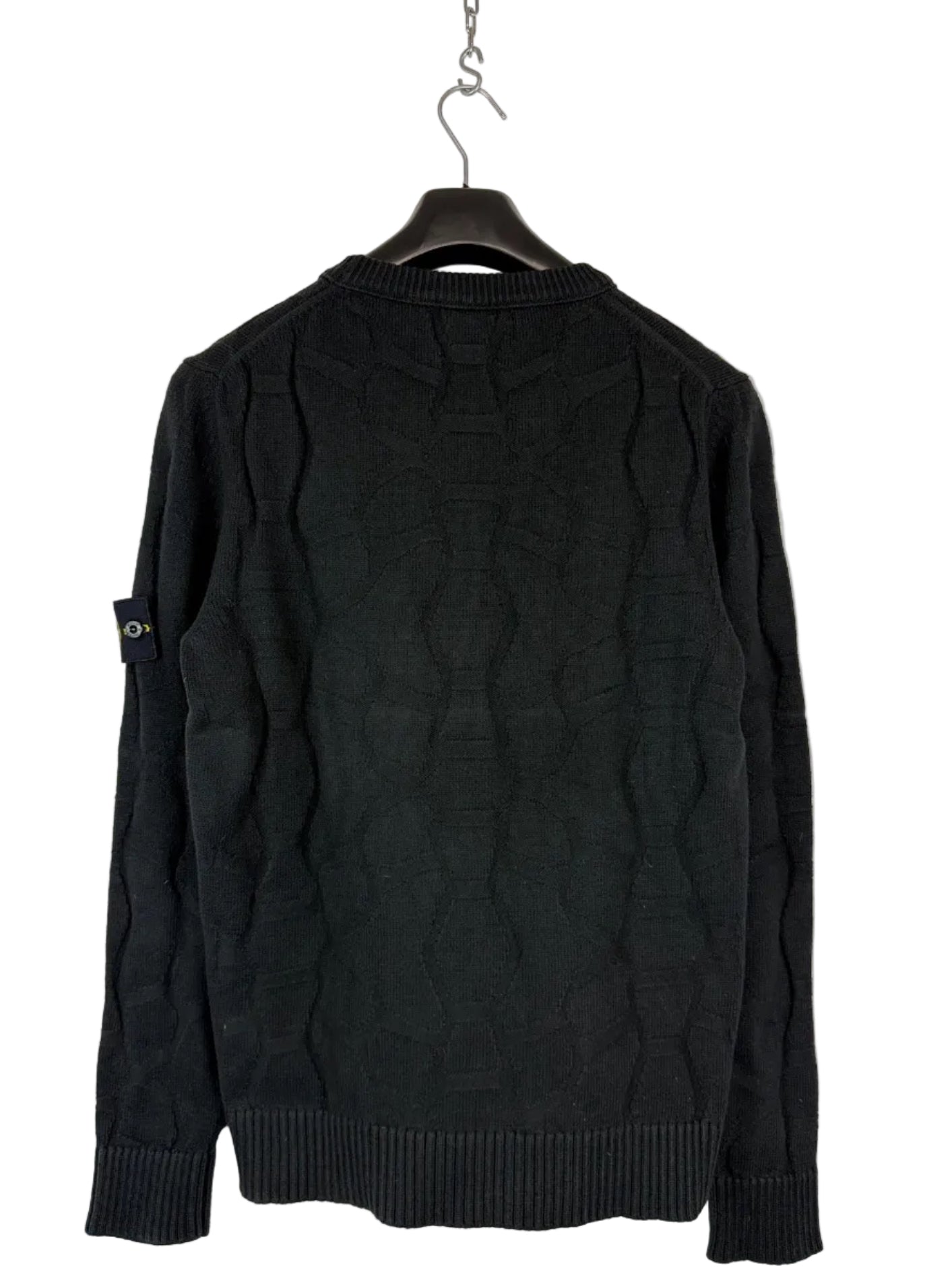 Maglione jacquard nero Stone Island - Taglia L