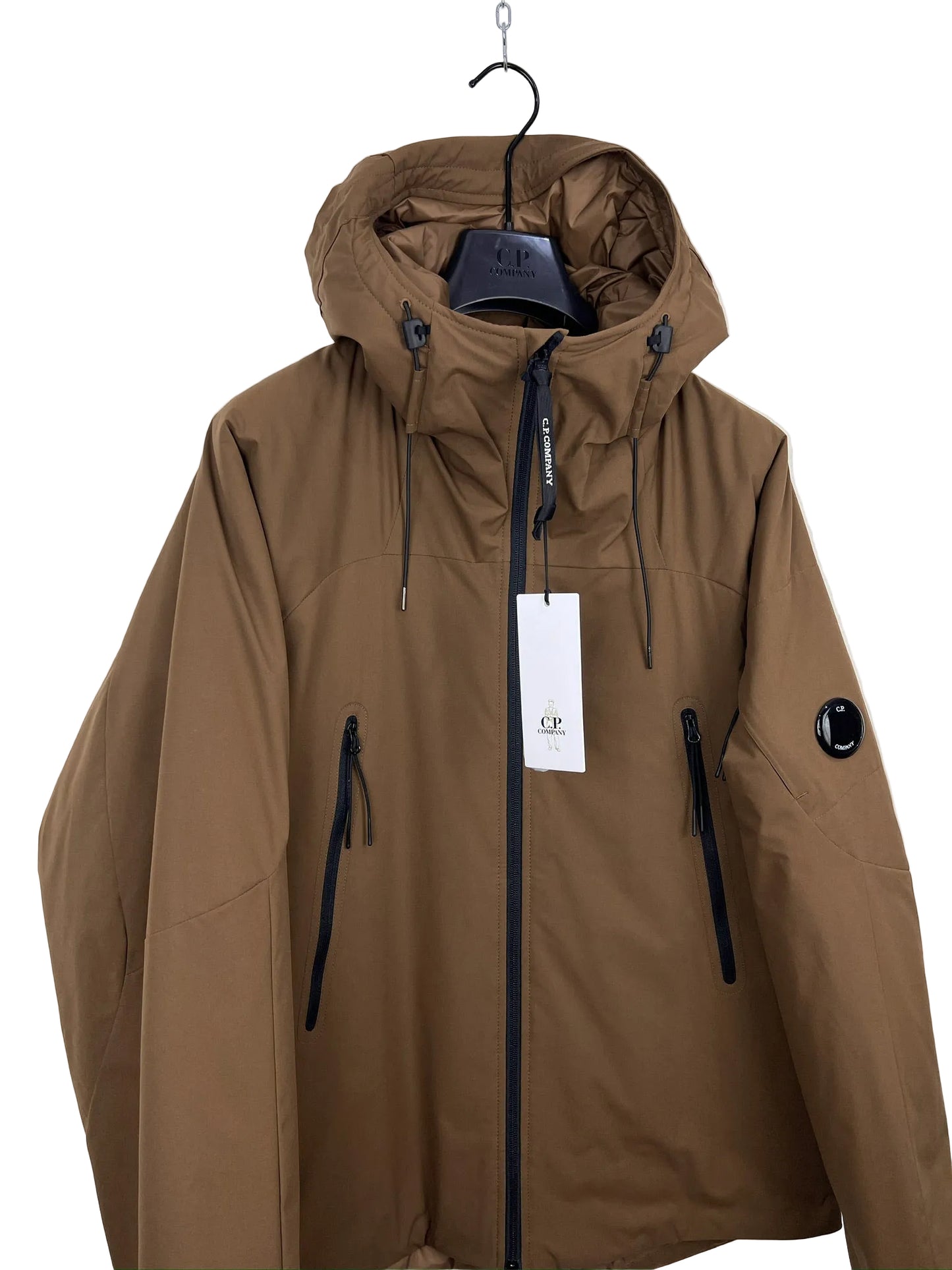 Giacca Pro-Tek marrone con chiusura a zip C.P. Company (nuova con cartellino) - Taglia XL