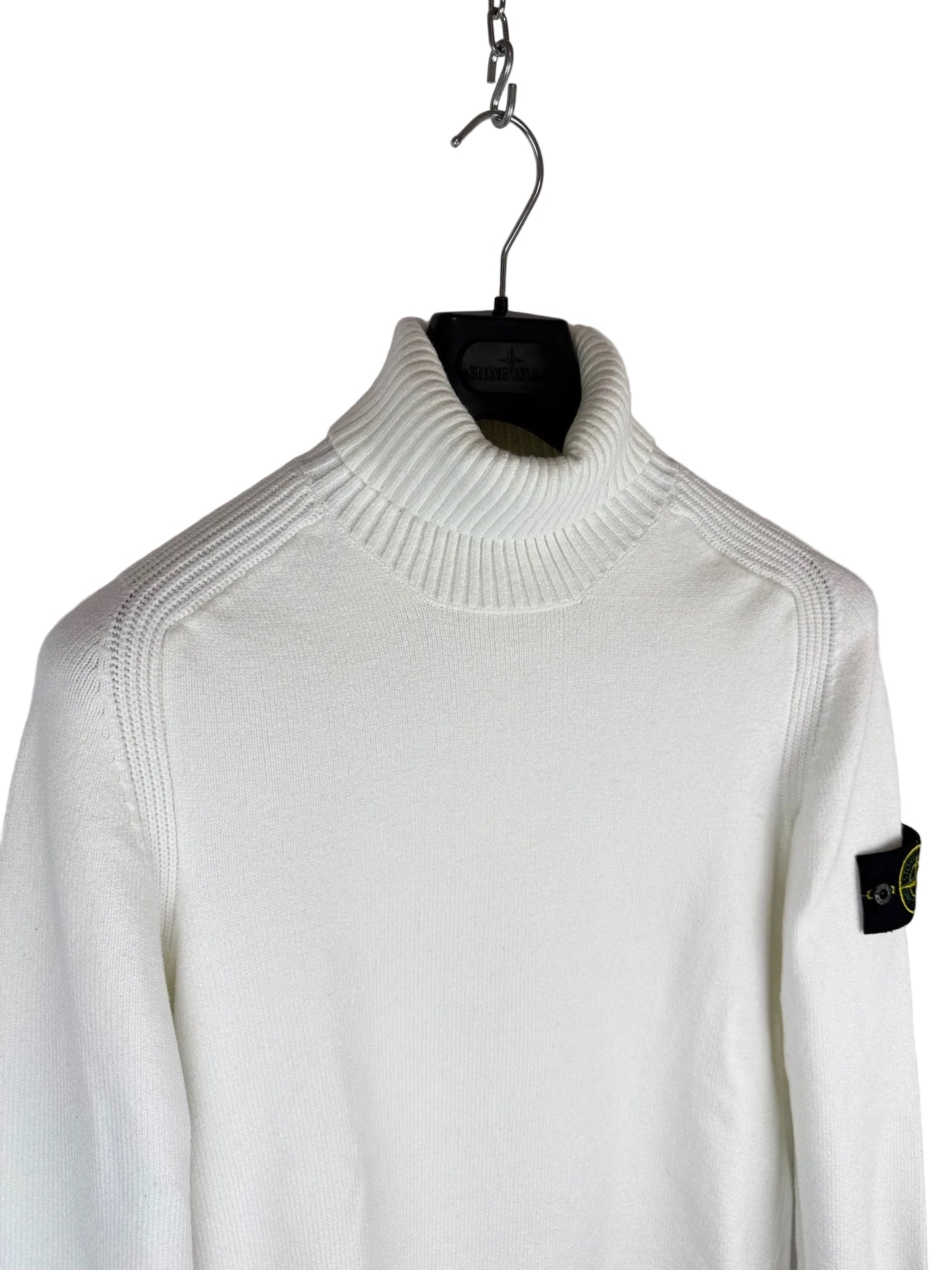 Maglione dolcevita bianco Stone Island - Taglia S