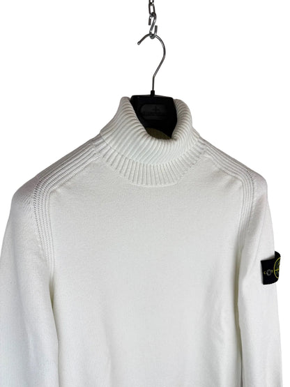 Maglione dolcevita bianco Stone Island - Taglia S
