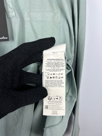 Camicia verde Stone Island (nuova con cartellino) - Taglia M