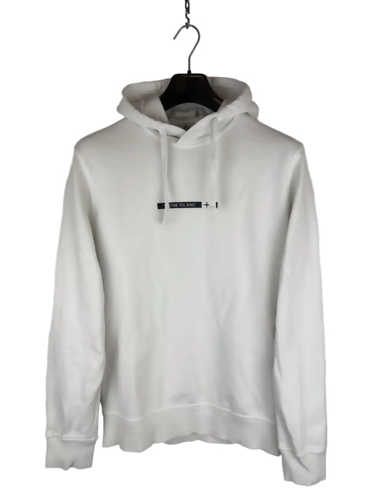 Felpa bianca con cappuccio Stone Island - Taglia L