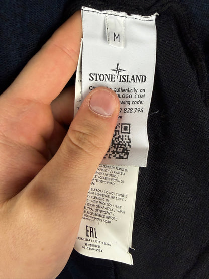 Maglione nero e blu in lana Stone Island - Taglia M