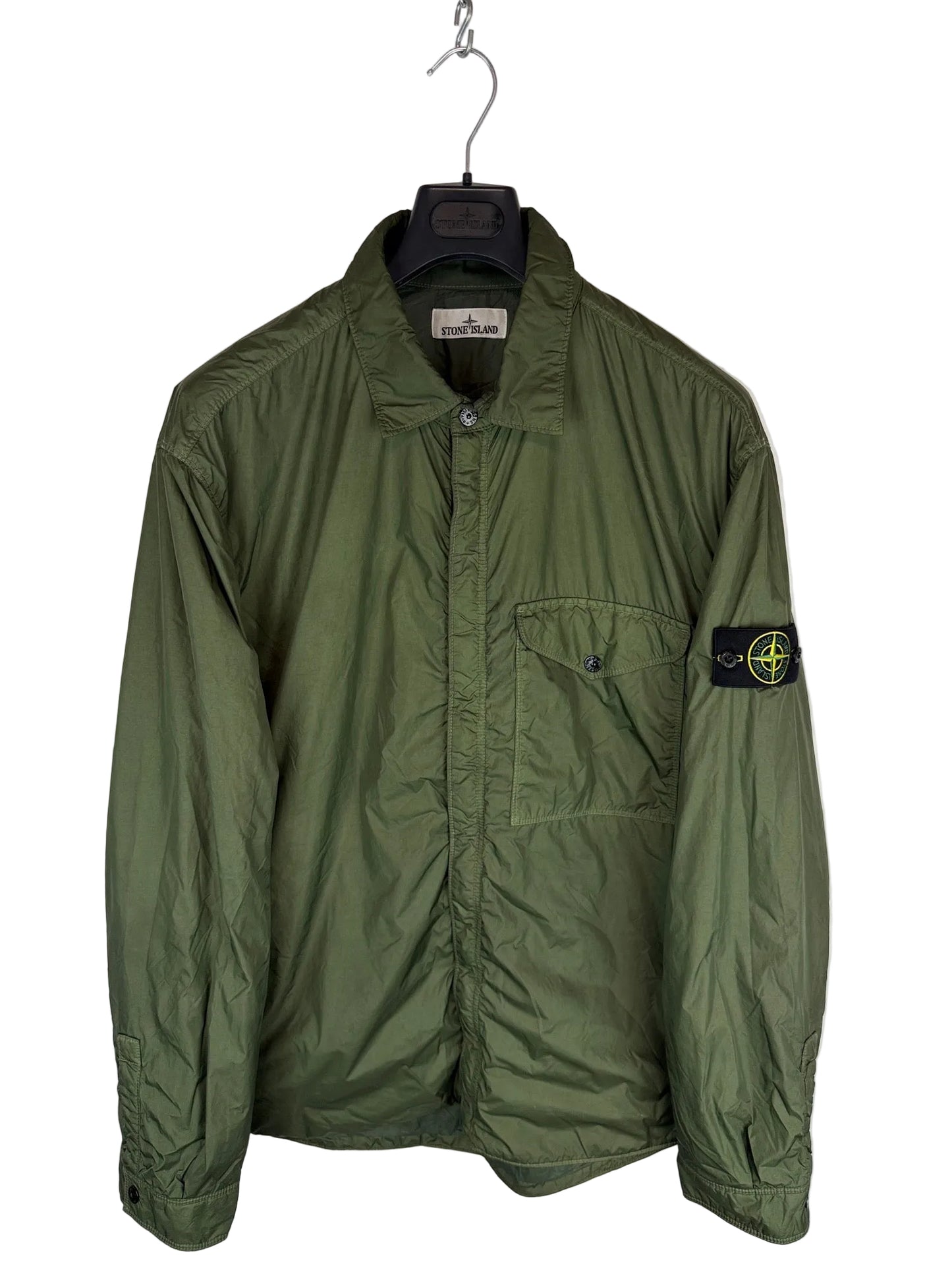 Giacca verde Garment Dyed Crinkle Reps R-NY with Primaloft-TC Stone Island - Taglia XXL