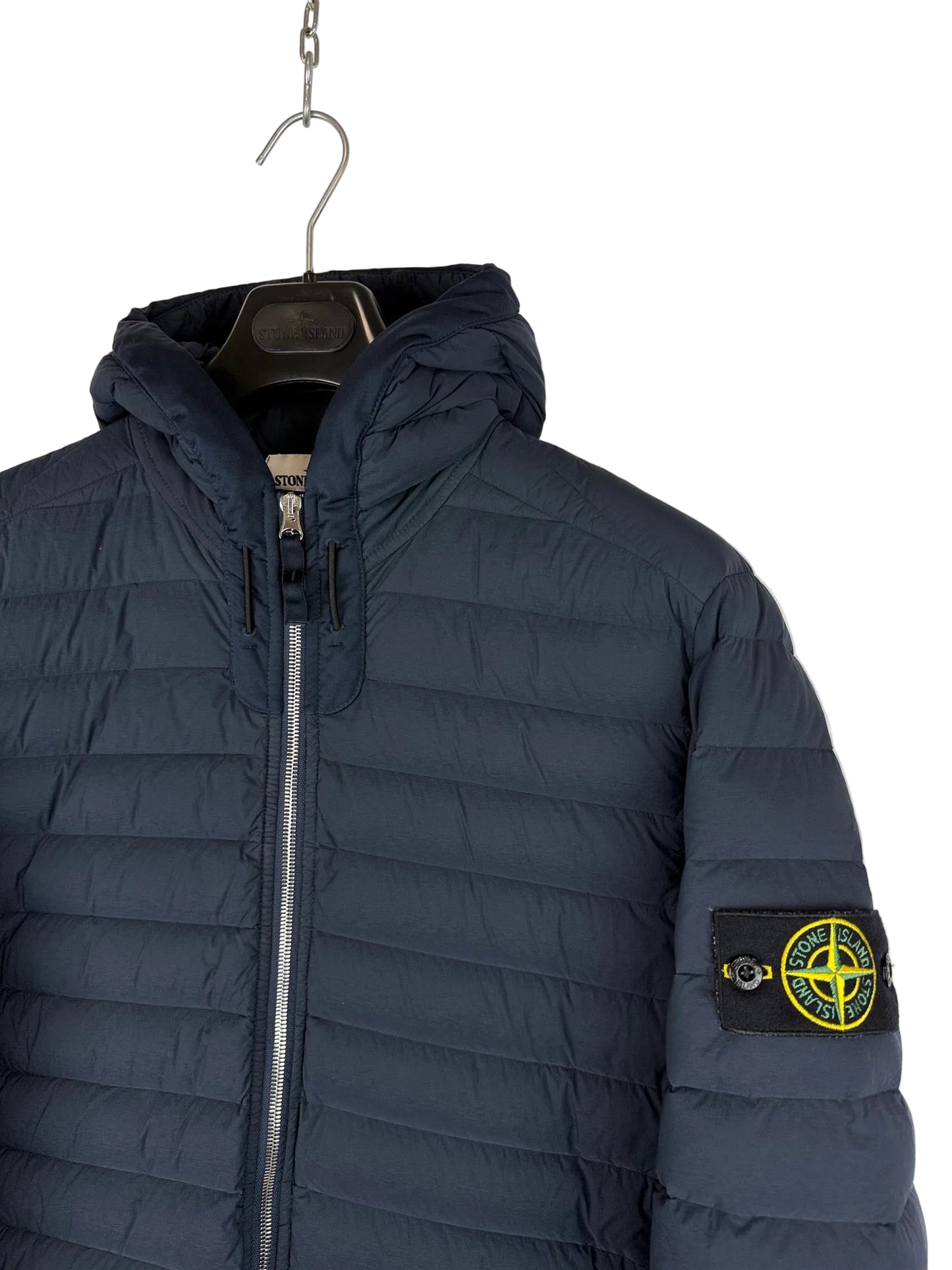 Giacca blu Loom Woven Down Chambers Stretch Nylon-TC Stone Island - Taglia M