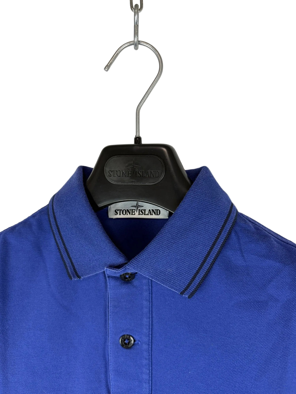 Stone Island Short-sleeve Blue Polo Shirt - Size S