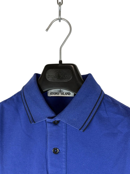 Stone Island Short-sleeve Blue Polo Shirt - Size S