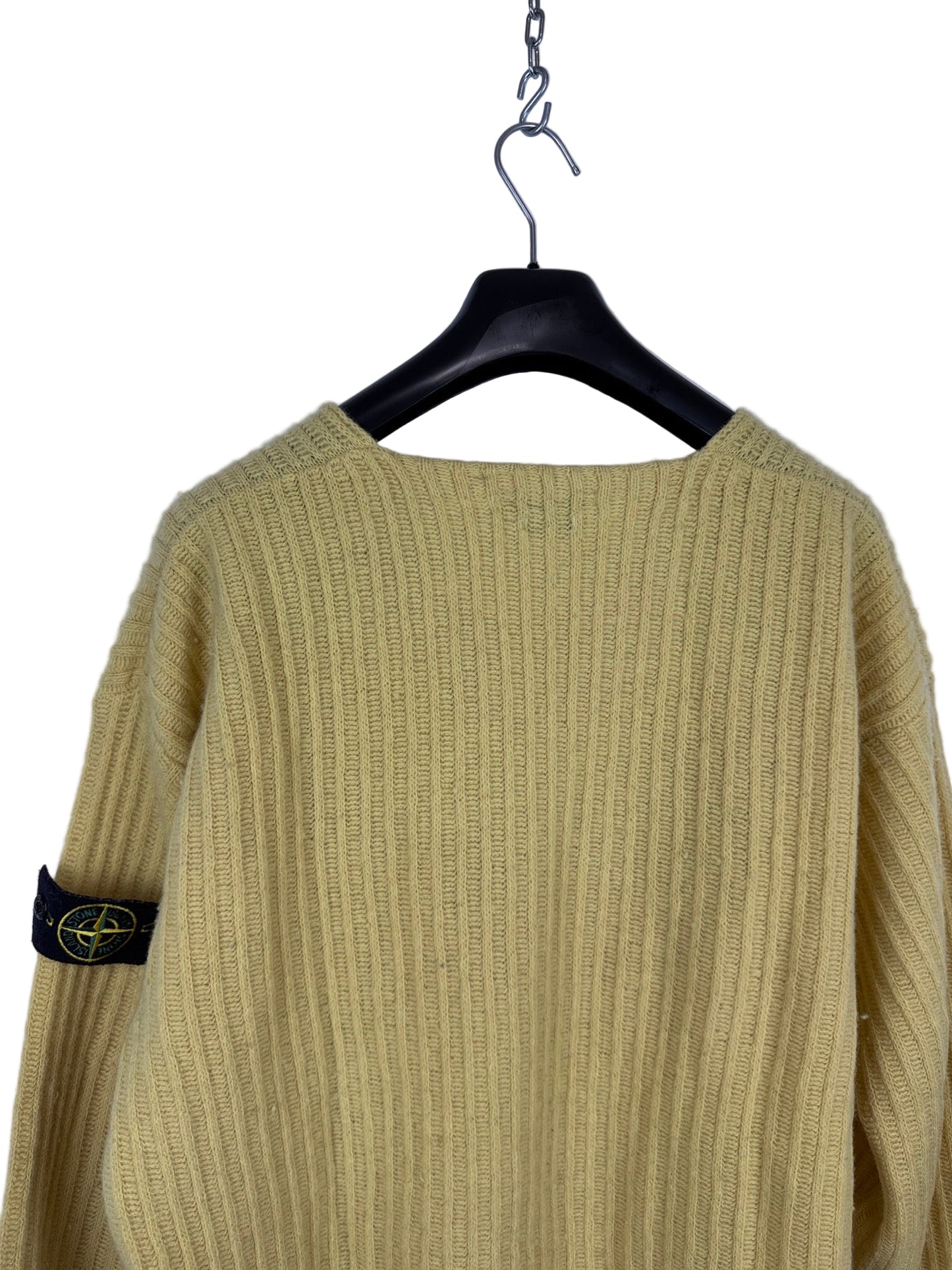 Maglione vintage giallo senape Stone Island - Taglia L