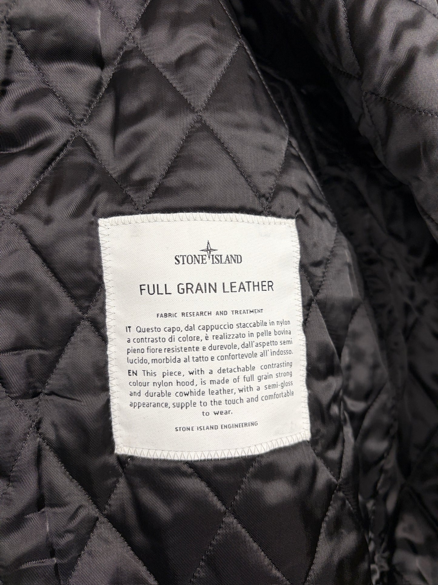 Giacca Helicopter Full Grain Leather Stone Island x Supreme (nuova con cartellino) - Taglia L
