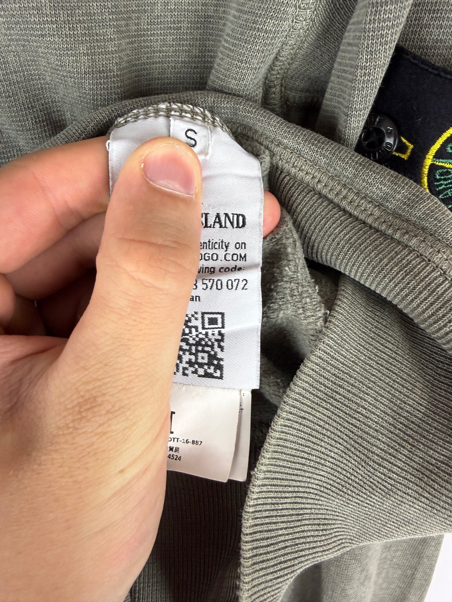 Felpa grigia con tascone Stone Island - Taglia S