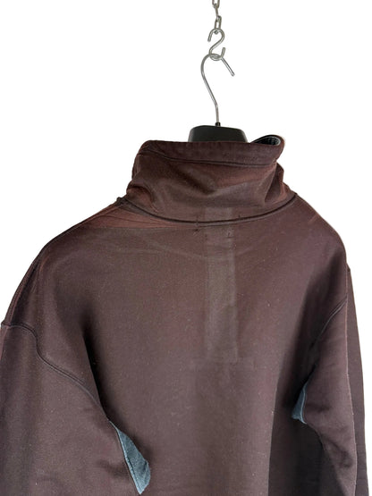Felpa marrone con cappuccio e bottoni Vintage Stone Island - Taglia XL