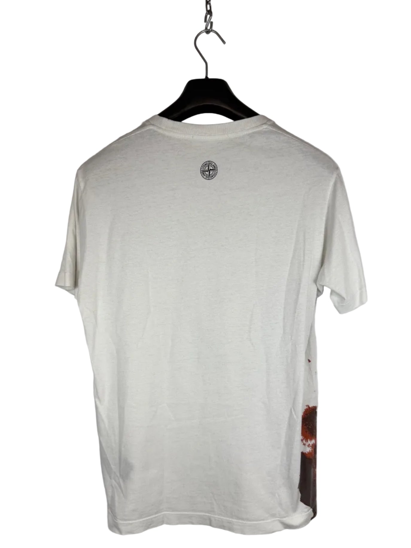 T-shirt bianca con stampa Stone Island - Taglia M
