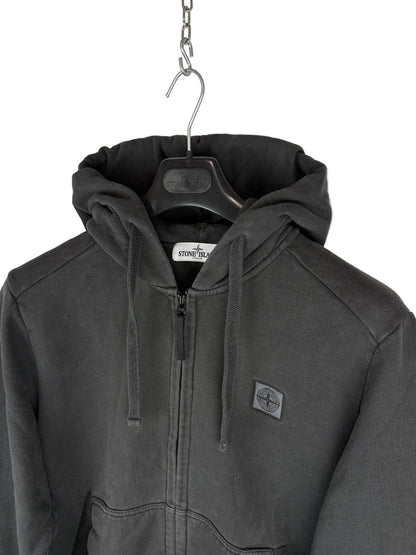 Felpa nera con zip e cappuccio Stone Island - Taglia XL