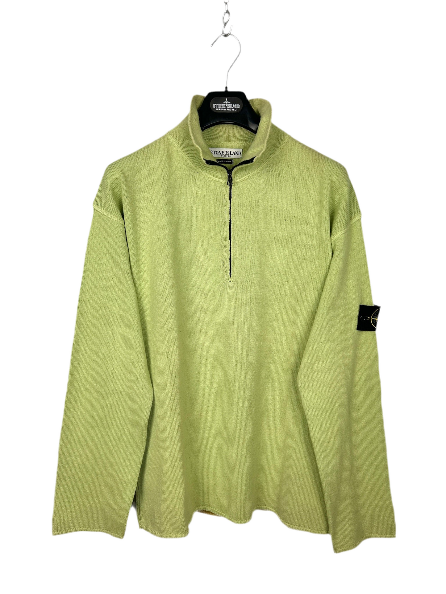 Maglione Vintage verde con zip Stone Island - Taglia XL