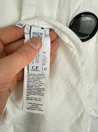 Camicia bianca a maniche lunghe C.P. Company (nuova con cartellino) - Taglia XXL