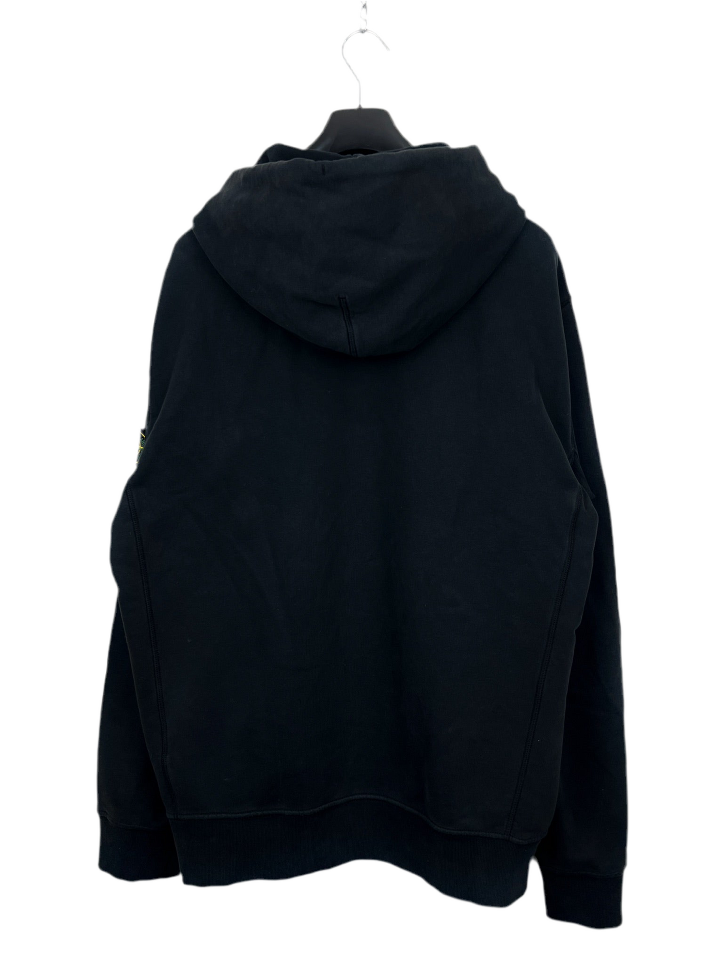 Felpa nera con zip e cappuccio Stone Island - Taglia XXL