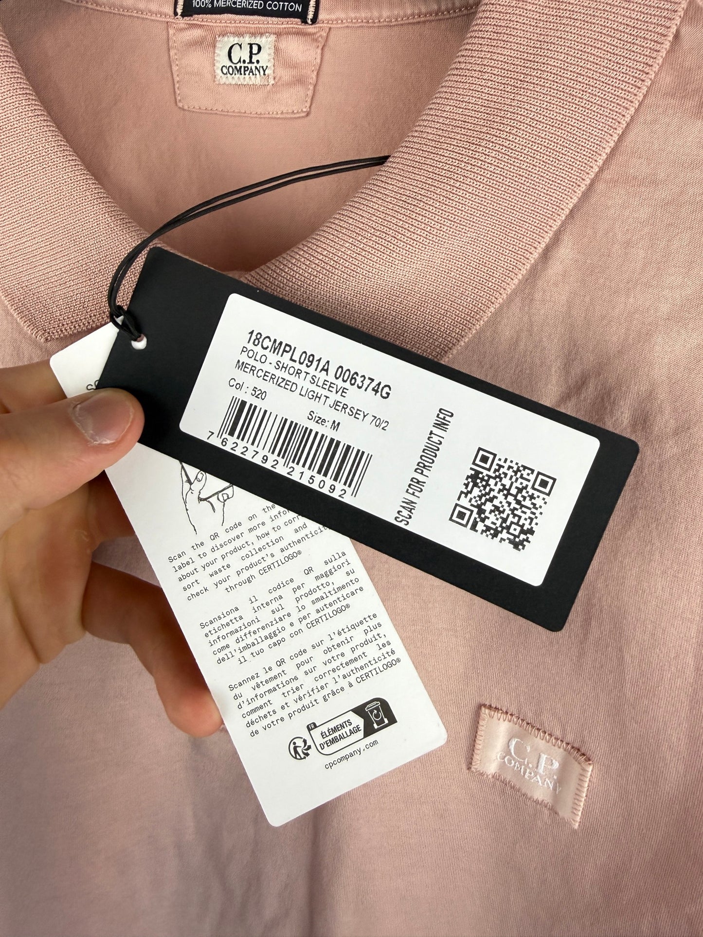 Polo rosa C.P. Company (nuova con cartellino) - Taglia M