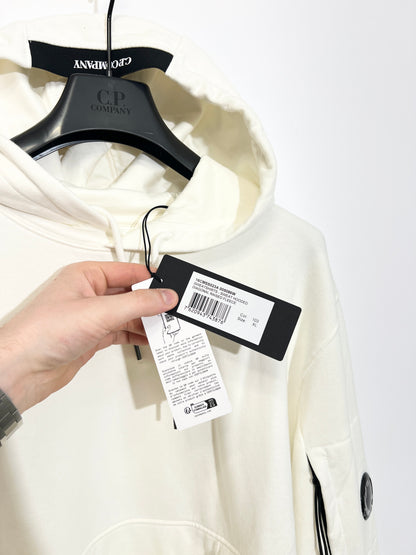 Felpa bianca con cappuccio C.P. Company (nuova con cartellino) - Taglia XL