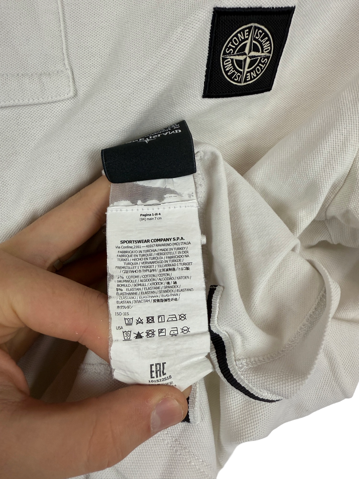 Polo bianca Stone Island - Taglia L