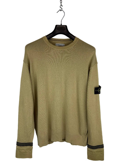 Maglione beige con righe sui polsini Stone Island - Taglia L