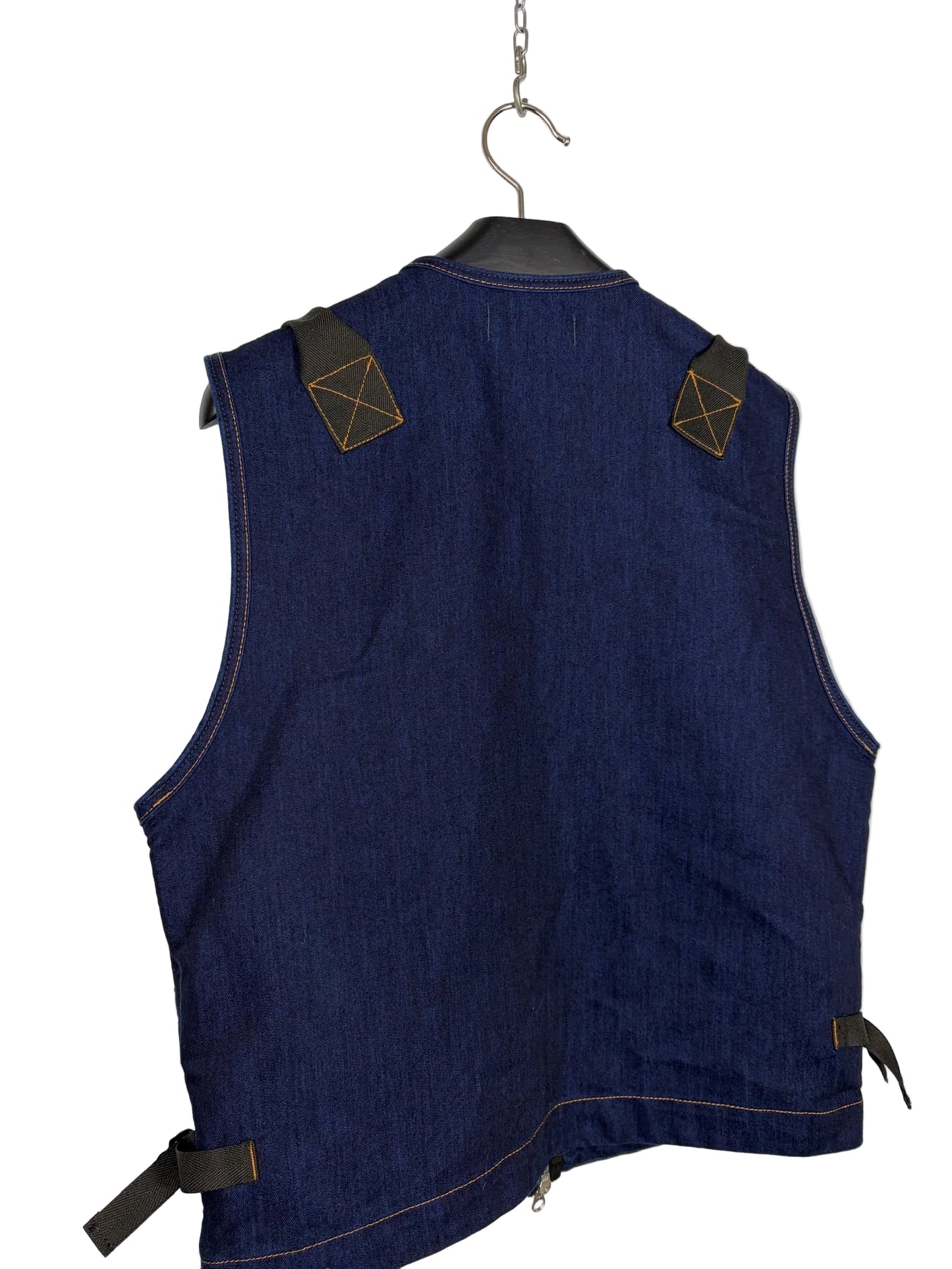 Giacca smanicato blu navy Indigo Polypropylene Denim Light Denim Research Stone Island - Taglia S