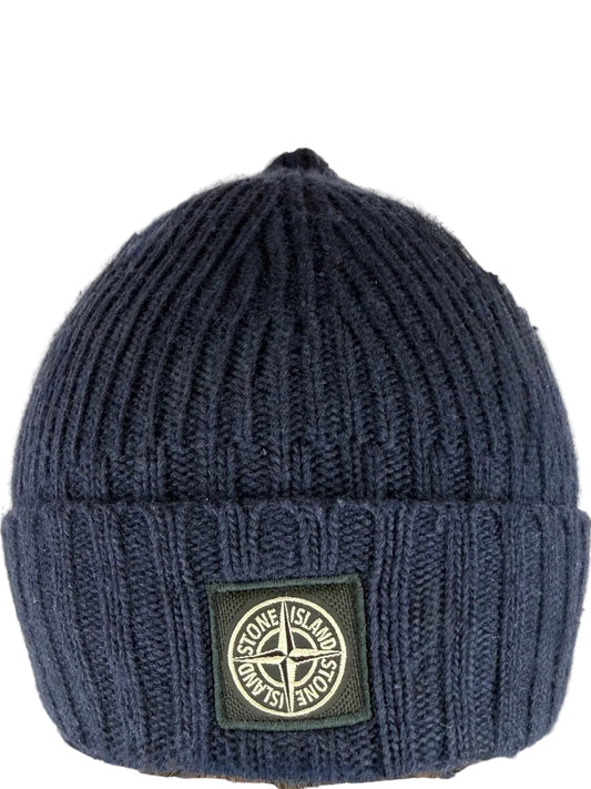 Berretto blu Stone Island