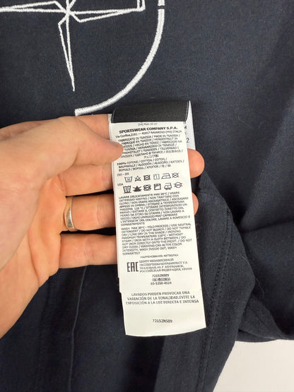 T-shirt blu navy con stampa Stone Island - Taglia M