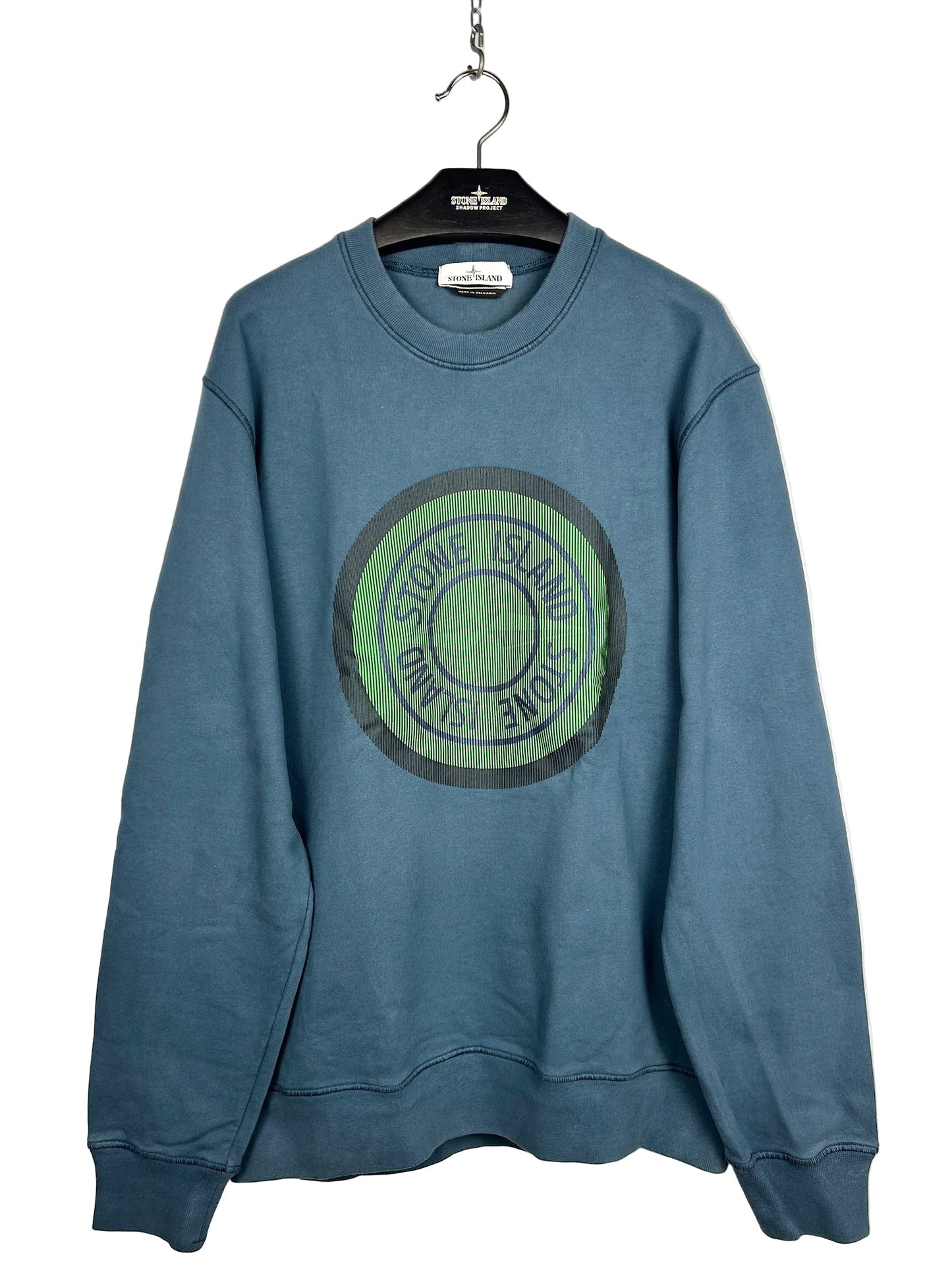 Felpa con logo in gomma 3D blu Stone Island - Taglia XXL