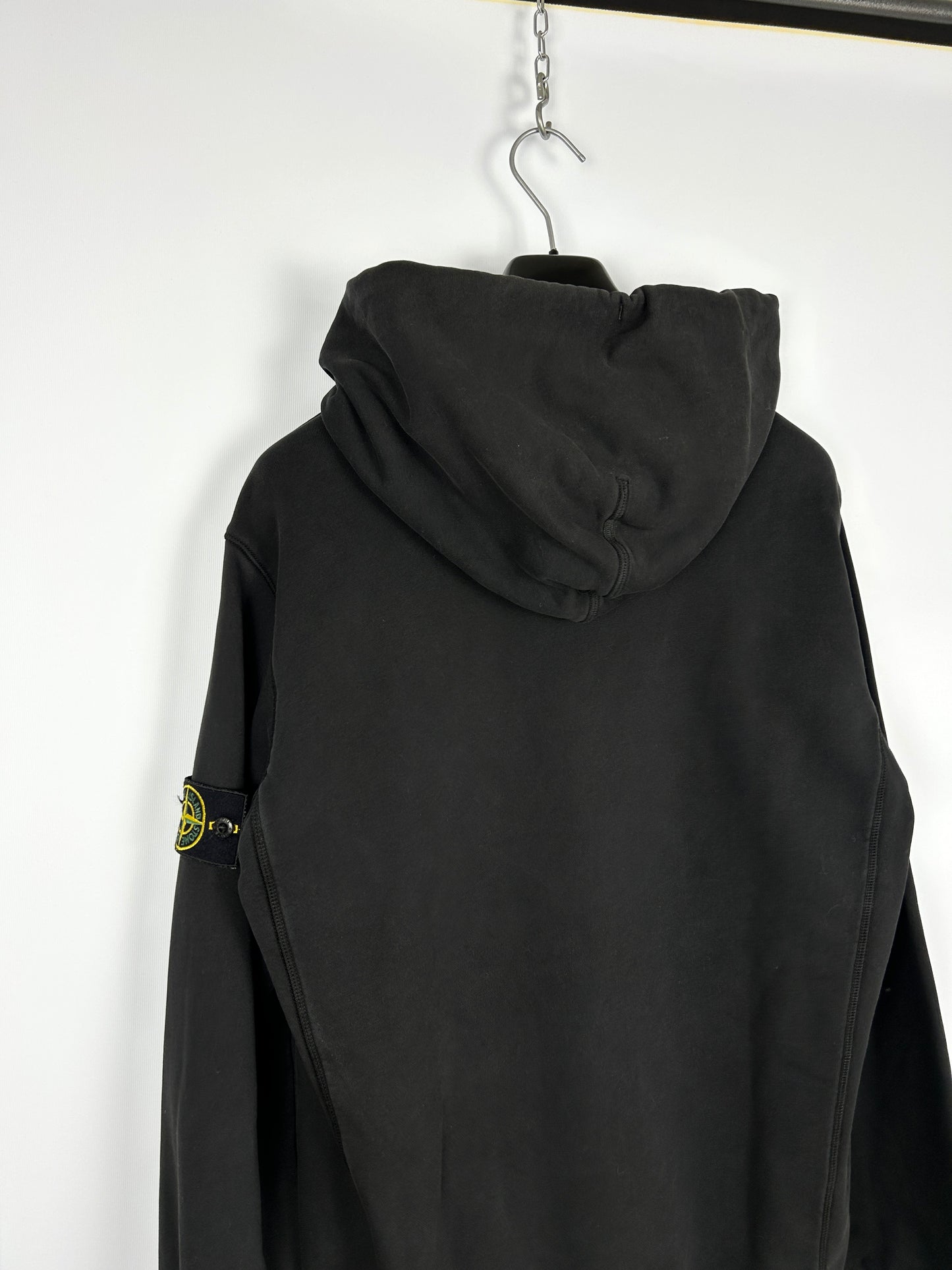 Felpa nera con cappuccio Stone Island - Taglia XL