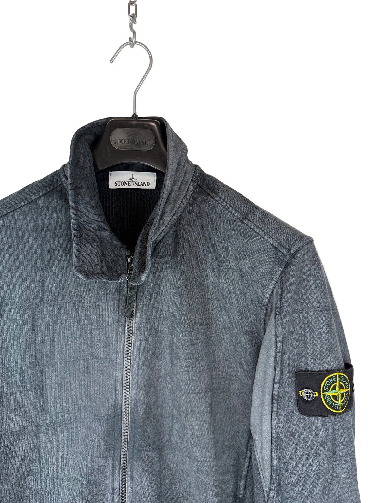 Cardigan grigio con trattamento Dust Colour Stone Island - Taglia L