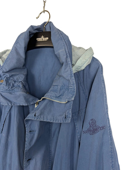 Giacca blu con chiusura zip e bottoni e cappuccio Boneville - Taglia XL