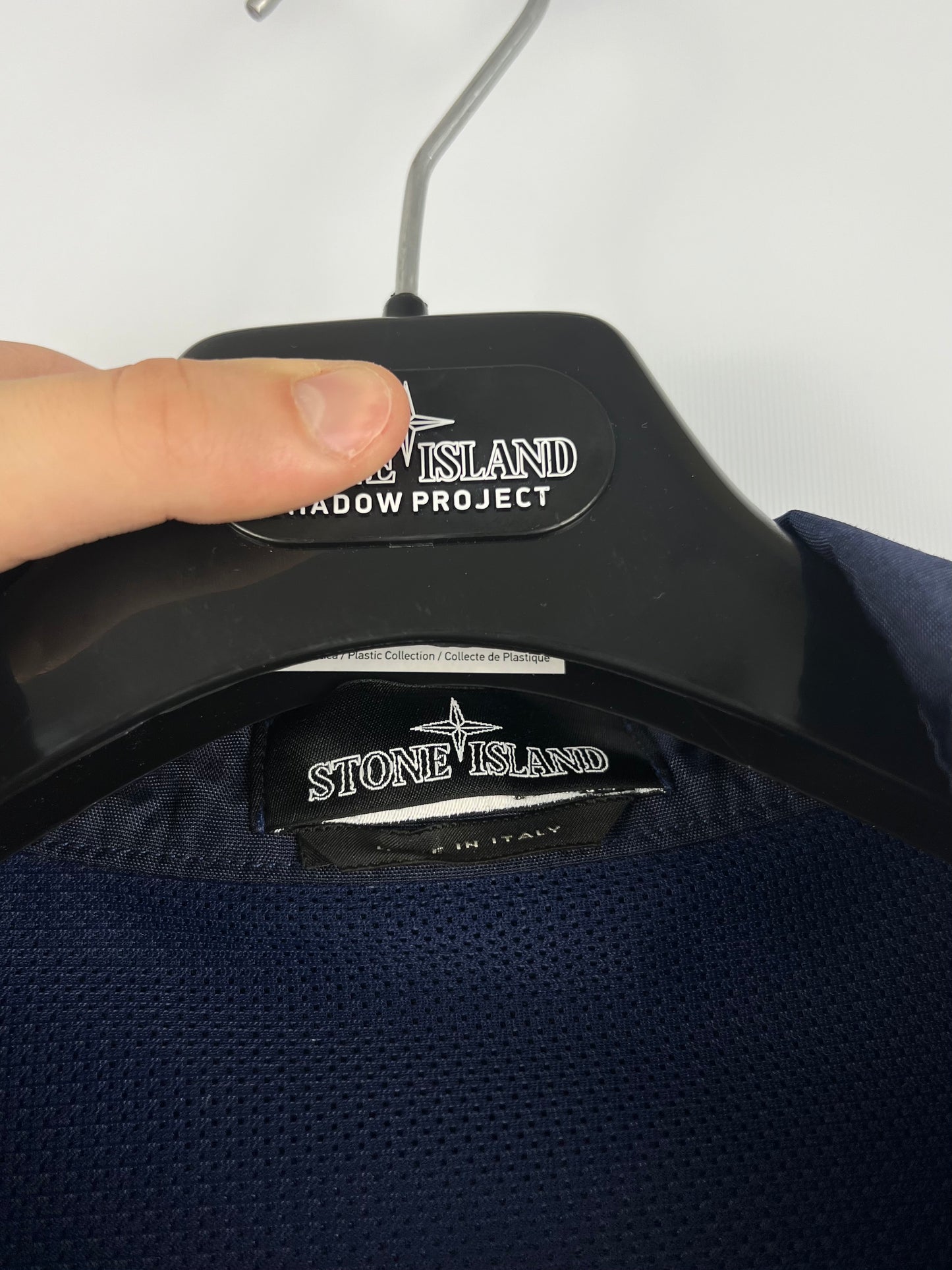 Overshirt blu Stone Island Shadow Project con chiusura a bottoni - Taglia L
