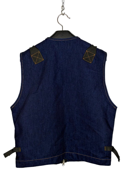 Giacca smanicato blu navy Indigo Polypropylene Denim Light Denim Research Stone Island - Taglia S