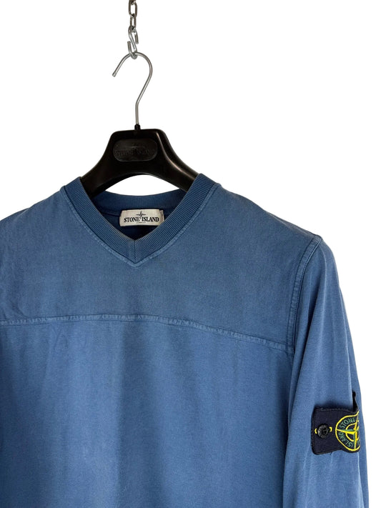 Maglioncino blu con scollo a V Stone Island - Taglia XL