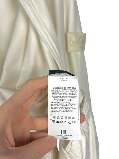 Felpa bianca con zip Ghost Stone Island - Taglia XL