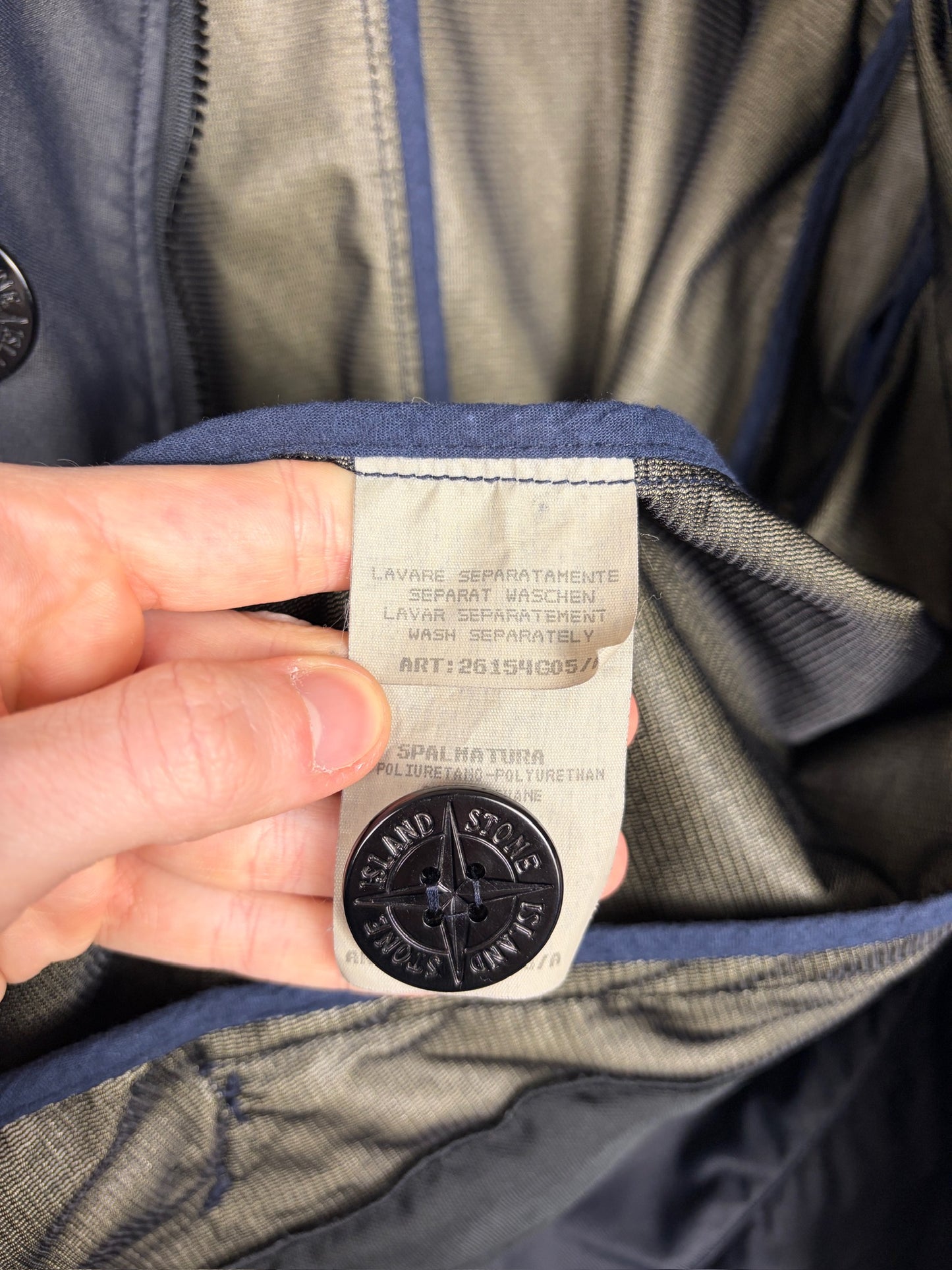Giacca Vintage nera con chiusura a zip e bottoni Stone Island - Taglia XL