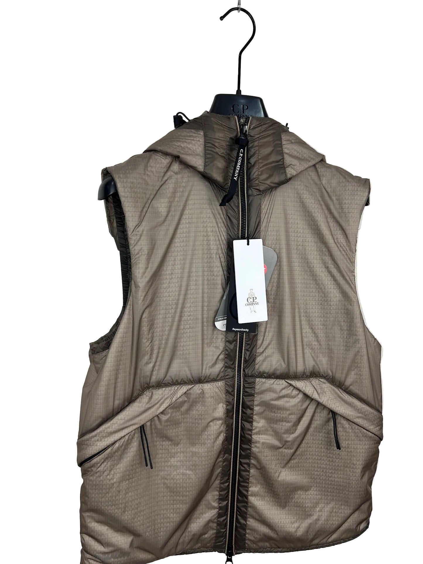 Giacca smanicato Goggle Nada Shell con chiusura a zip C.P. Company (nuova con cartellino) - Taglia S